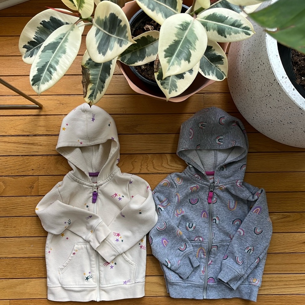 Full zip hoodie sweatshirts for toddler! Both included!
